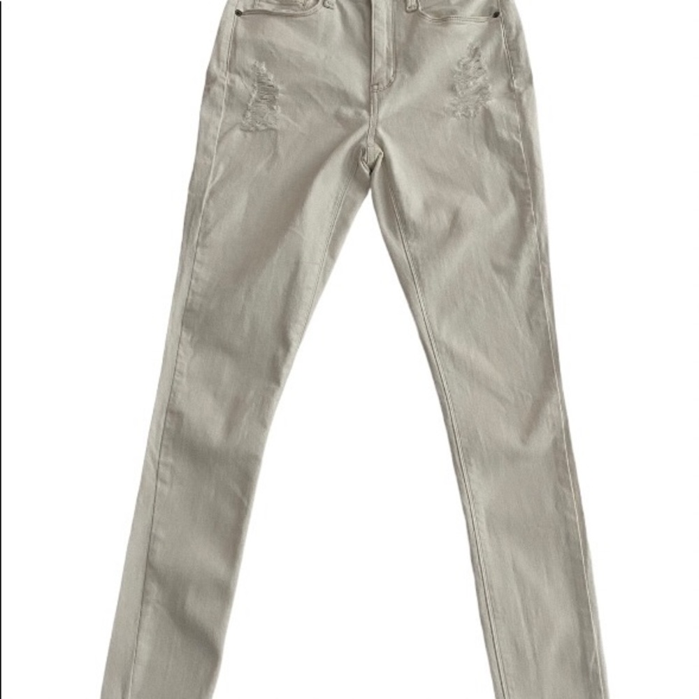 Mudd Flex Stretch White Denim High Rise Jean Jeggings (Pre-Owned)